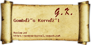Gombás Kornél névjegykártya