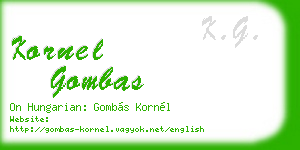 kornel gombas business card